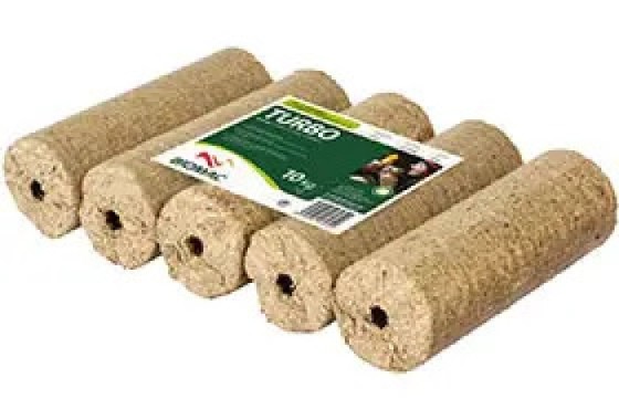 Biomac Weichholz-Briketts TURBO hell (100 Stück je 10kg), 1329